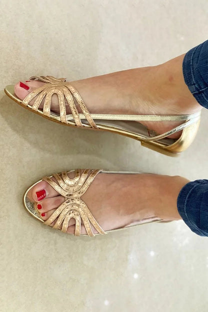 Eleonor | Sandalias Doradas Luz de Verano