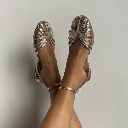 Vitoria | Sandalias Joya Doradas