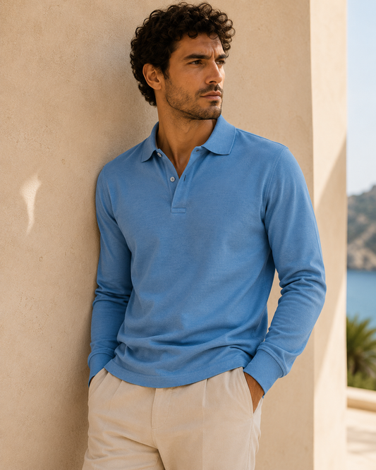 Guillermo | Polo de manga larga clásico