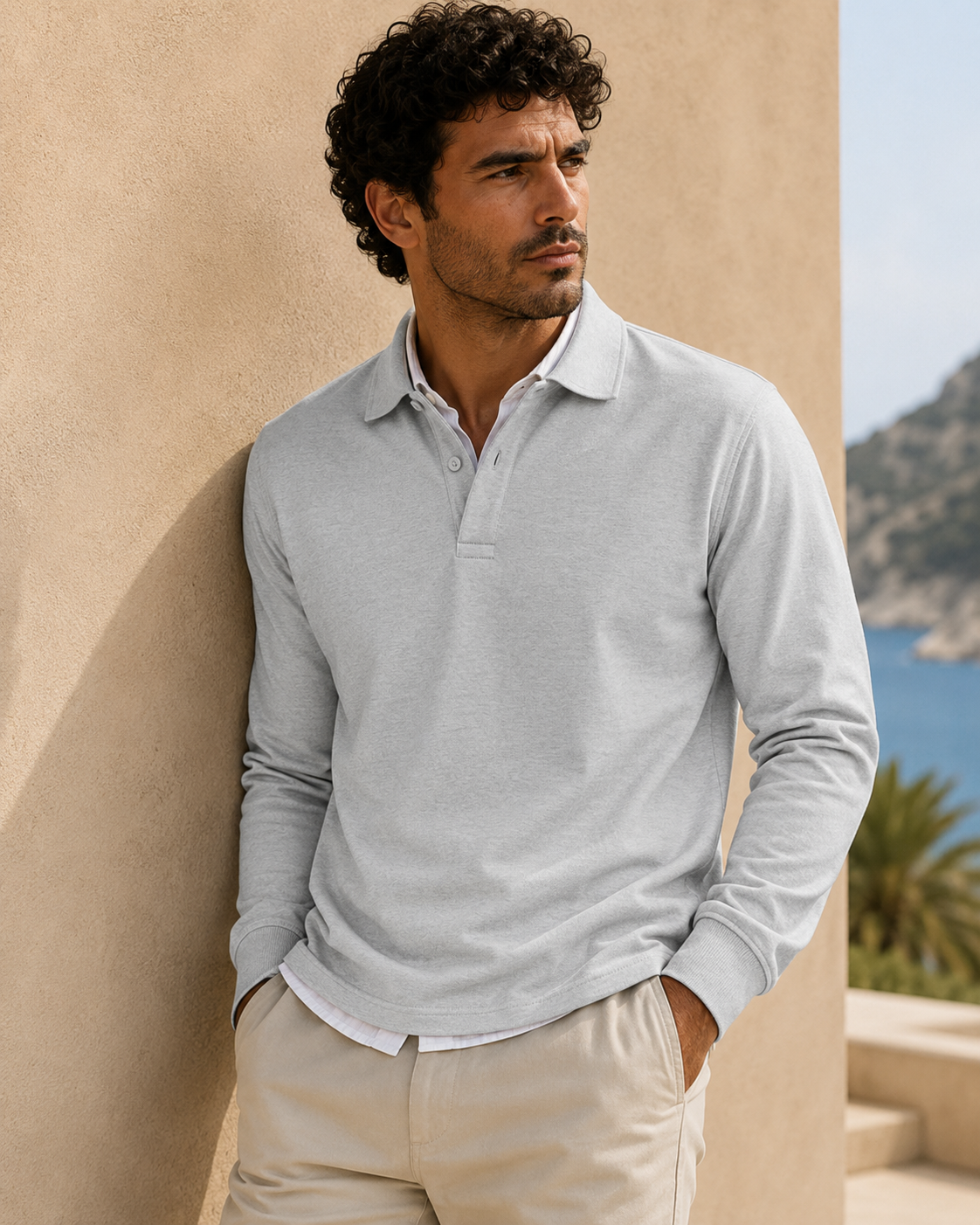 Guillermo | Polo de manga larga clásico