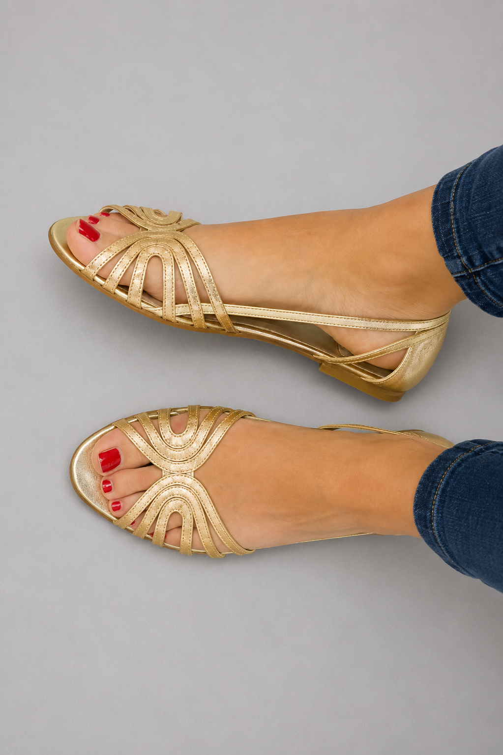 Eleonor | Sandalias Doradas Luz de Verano