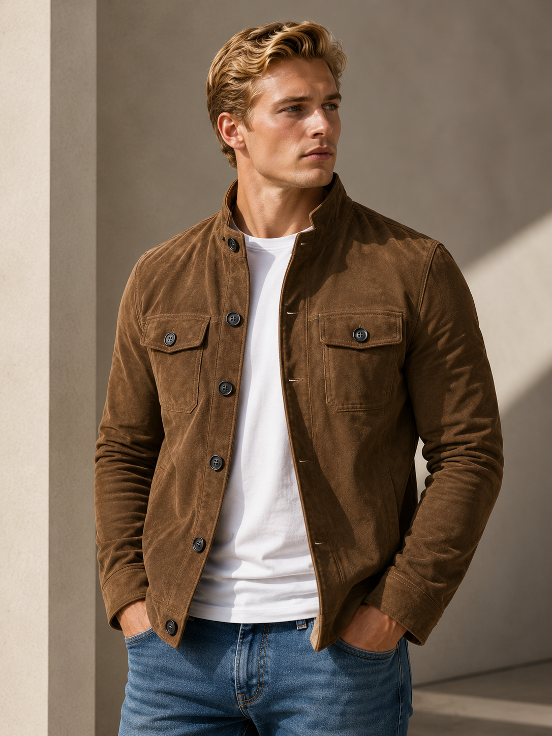 Mateo | Chaqueta efecto ante