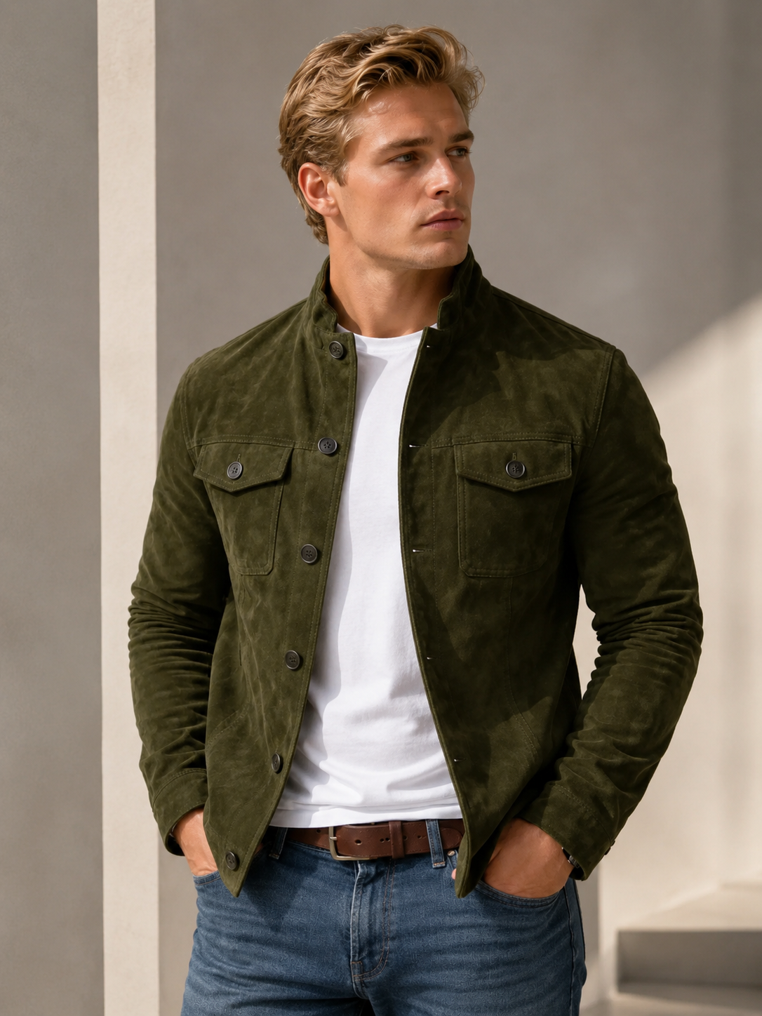 Mateo | Chaqueta efecto ante