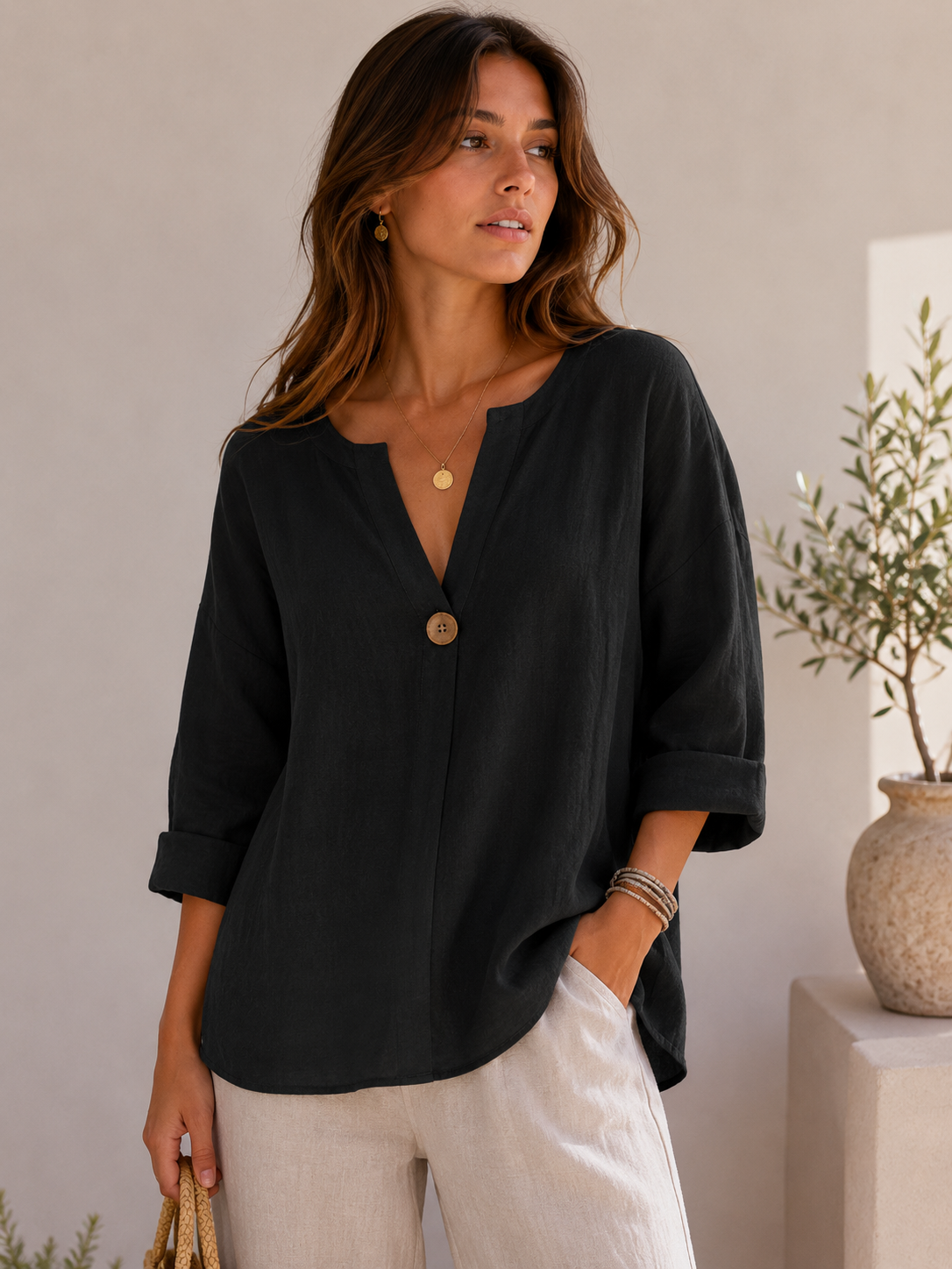 Marina | Blusa de Lino