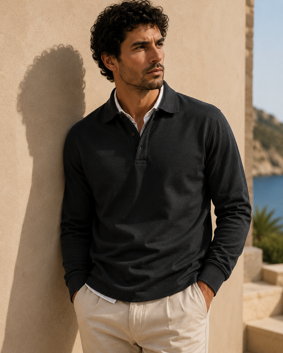 Guillermo | Polo de manga larga clásico